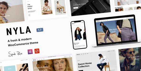 Nyla - A Fresh & Modern WooCommerce Theme WordPress theme homepage layout for a ajax filter WooCommerce store