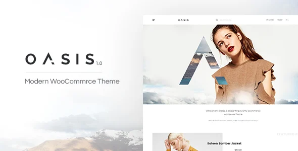 Oasis - Modern WooCommerce Theme WordPress theme homepage layout for a corporate WooCommerce store