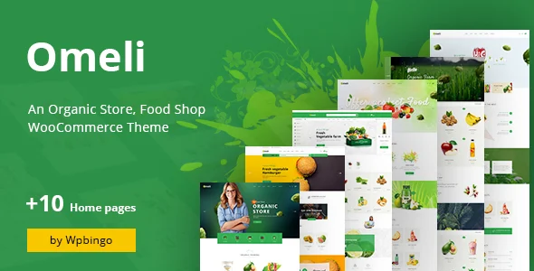 Omeli - Organic & Food WooCommerce WordPress Theme with AI WordPress theme homepage layout for a dokan WooCommerce store