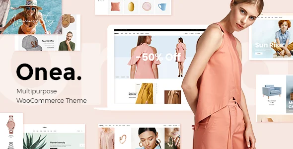 Onea - Elegant Fashion Shop WordPress Theme WordPress theme homepage layout for a boutique WooCommerce store