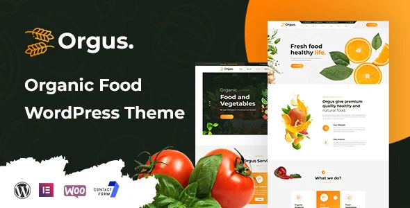 Orgus - Organic Food WooCommerce WordPress Theme WordPress theme homepage layout for a clean WooCommerce store