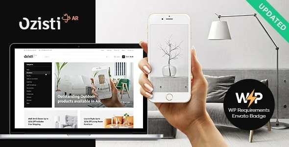 Ozisti | WooCommerce WordPress Theme + Augmented Reality Store WordPress theme homepage layout for a 3d shopping WooCommerce store