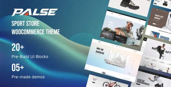 Palse – Sport Store WooCommerce WordPress Theme with AI WordPress theme homepage layout for a activewear WooCommerce store