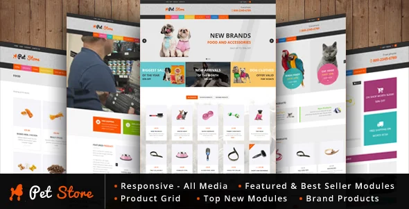 Pet Store - WordPress WooCommerce Theme WordPress theme homepage layout for a animal care WooCommerce store