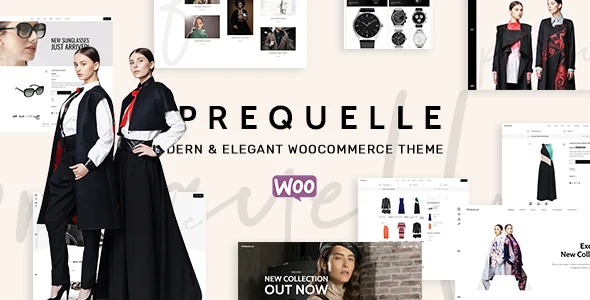 Prequelle - Elegant and Modern WooCommerce Theme WordPress theme homepage layout for a blog WooCommerce store