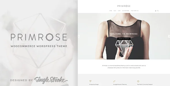 Primrose - Minimal WooCommerce Theme WordPress theme homepage layout for a cart WooCommerce store