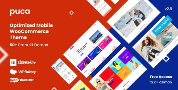 Puca - Optimized Mobile WooCommerce Theme WordPress theme homepage layout for a dokan WooCommerce store