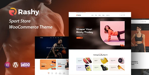 Rashy - Sport Store WooCommerce Theme WordPress theme homepage layout for a accessories WooCommerce store