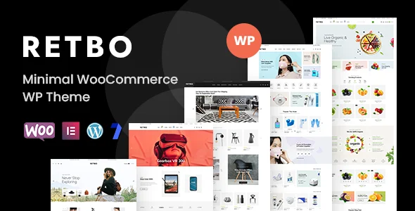 Retbo - Minimal WooCommerce WordPress Theme WordPress theme homepage layout for a ecommerce WooCommerce store