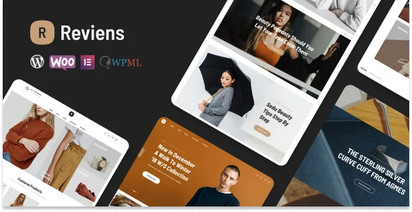 Reviens -  Fashion WooCommerce WordPress Theme WordPress theme homepage layout for a blog WooCommerce store