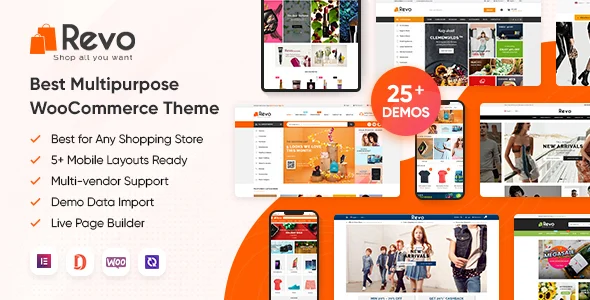 Revo - Multipurpose Elementor WooCommerce WordPress Theme (25+ Homepages & 5+ Mobile Layouts) WordPress theme homepage layout for a books store WooCommerce store