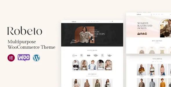 Robeto - Multipurpose WooCommerce Theme WordPress theme homepage layout for a clean WooCommerce store