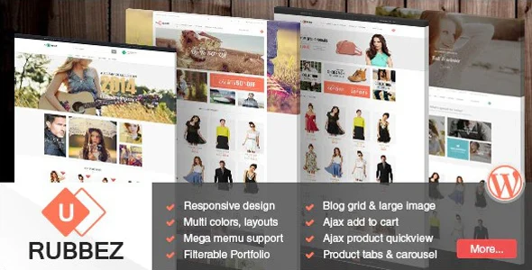 Rubbez- WooCommerce & Corporate WordPress Theme WordPress theme homepage layout for a clothes shop WooCommerce store