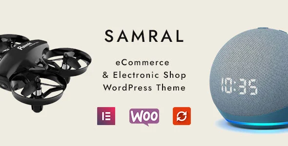 Samral - Electronic WooCommerce Theme WordPress theme homepage layout for a ajax WooCommerce store