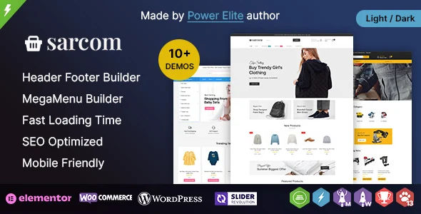 Sarcom WP - Elementor Multi-purpose WooCommerce Theme WordPress theme homepage layout for a ceramic WooCommerce store