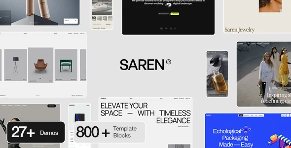 Saren - Multi-Concept WooCommerce WordPress Theme WordPress theme homepage layout for a ajax WooCommerce store