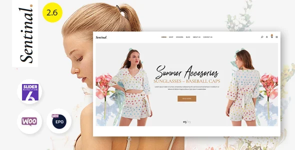 Sentinal - Fashion  Modern Shop WooCommerce Theme WordPress theme homepage layout for a auto parts WooCommerce store