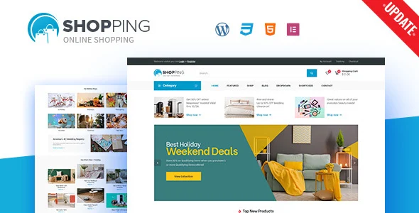 Shopping - WooCommerce WordPress Theme WordPress theme homepage layout for a clothing WooCommerce store