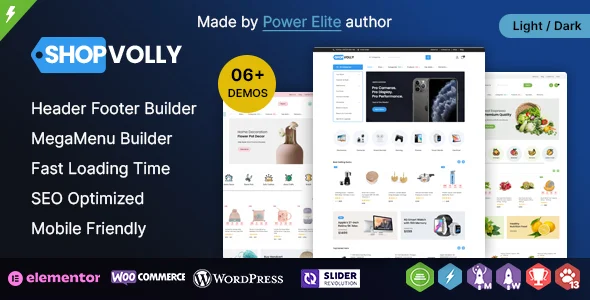 ShopVolly WP - Multipurpose Elementor WooCommerce Theme WordPress theme homepage layout for a art WooCommerce store