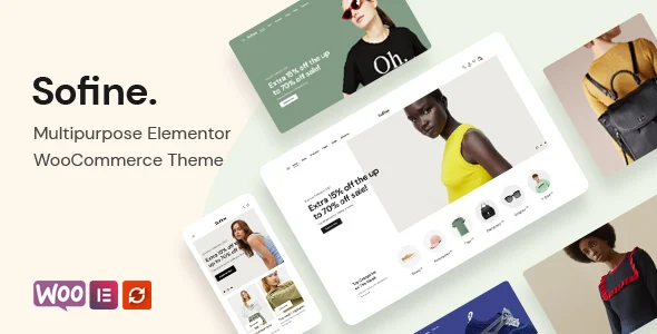 Sofine - Multipurpose Elementor WooCommerce Theme WordPress theme homepage layout for a accessories WooCommerce store