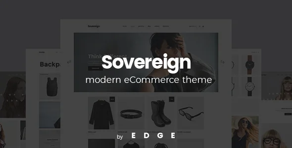 Sovereign - Minimal Fashion & Clothing Store WordPress Theme WordPress theme homepage layout for a boutique WooCommerce store