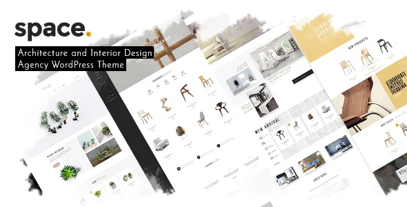 Space | Furniture WooComerce Theme WordPress theme homepage layout for a architect WooCommerce store