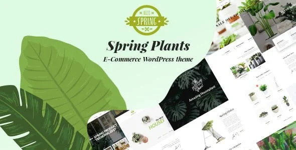 Spring Plants - Gardening & Houseplants WordPress Theme WordPress theme homepage layout for a corporation WooCommerce store
