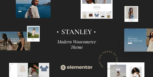 Stanley – Modern Fashion WooCommerce Theme WordPress theme homepage layout for a clean WooCommerce store