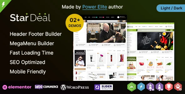 Star Deal - Multipurpose WooCommerce Theme WordPress theme homepage layout for a beauty parler WooCommerce store