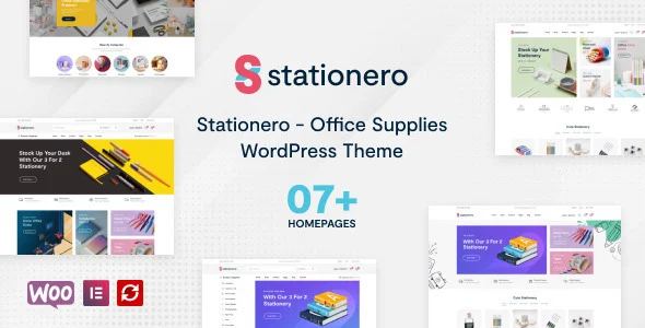 Stationero - WooCommerce Stationery WordPress theme WordPress theme homepage layout for a accessories WooCommerce store