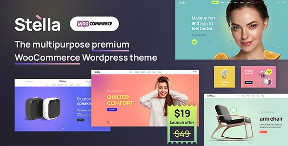 Stella - Multipurpose WooCommerce WordPress Theme WordPress theme homepage layout for a cosmetic WooCommerce store