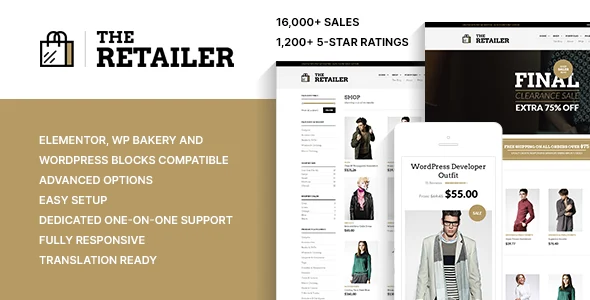 The Retailer - Premium WooCommerce Theme WordPress theme homepage layout for a blog WooCommerce store