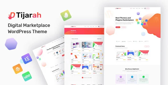 Tijarah | Digital Marketplace WooCommerce Theme WordPress theme homepage layout for a audio marketplace WooCommerce store