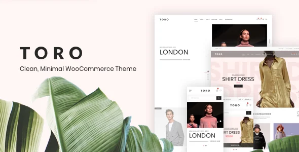 Toro - Minimal WooCommerce Theme WordPress theme homepage layout for a builder WooCommerce store