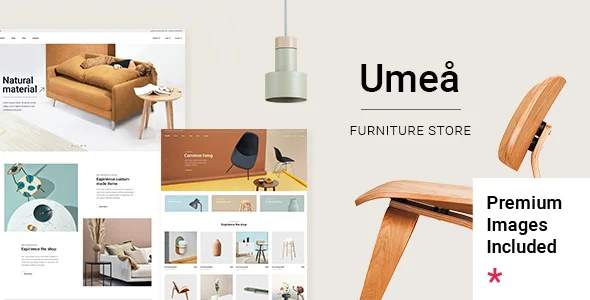 Umeå - Furniture Store WordPress Theme WordPress theme homepage layout for a catalog WooCommerce store