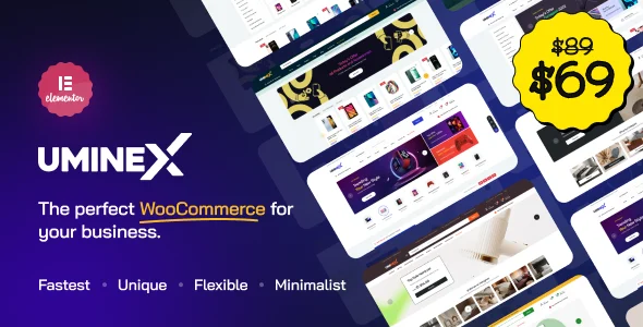 Uminex - Multipurpose WooCommerce Theme WordPress theme homepage layout for a auto parts WooCommerce store
