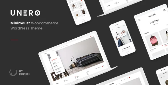 Unero - Minimalist AJAX WooCommerce WordPress Theme WordPress theme homepage layout for a clean WooCommerce store