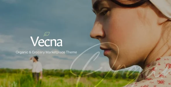Vecna - Organic & Grocery WordPress Theme WordPress theme homepage layout for a food WooCommerce store