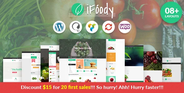 VG iFoody - Responsive WooCommerce WordPress Theme WordPress theme homepage layout for a bootstrap WooCommerce store