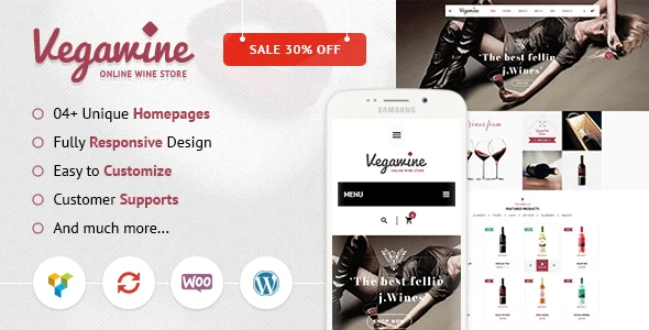 VG VegaWine - Wine, Winery and Vineyard WooCommerce Theme WordPress theme homepage layout for a food WooCommerce store