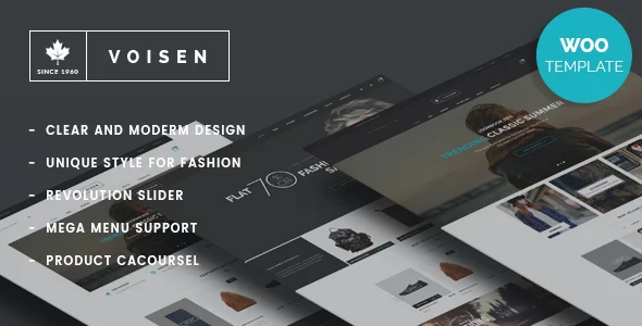 Voisen - WooCommerce Responsive Fashion Theme WordPress theme homepage layout for a ajax loadmore WooCommerce store