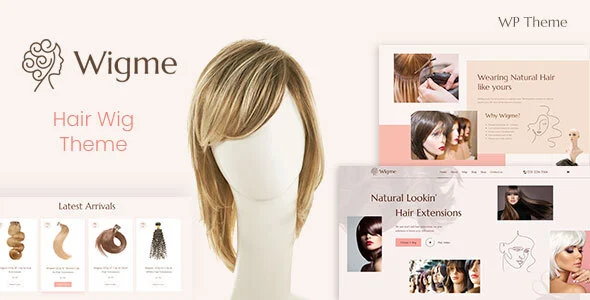 Wigme - Hair Extensions WooCommerce Shop WordPress theme homepage layout for a barbershop WooCommerce store