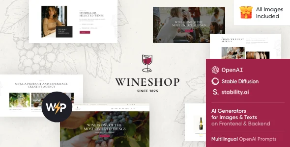 WineShop - Food & Wine Store WordPress Theme WordPress theme homepage layout for a agriculture WooCommerce store