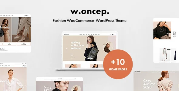 Woncep - Fashion WooCommerce WordPress Theme WordPress theme homepage layout for a blog WooCommerce store