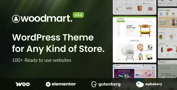 WoodMart - Multipurpose WooCommerce Theme WordPress theme homepage layout for a clothing WooCommerce store