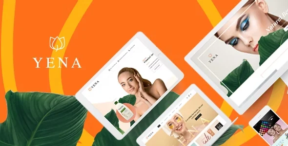 Yena – Beauty & Cosmetic WooCommerce Theme WordPress theme homepage layout for a beauty WooCommerce store