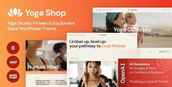 Yoga Shop - Yoga Studio WordPress Theme + Store WordPress theme homepage layout for a ayurvedic products WooCommerce store