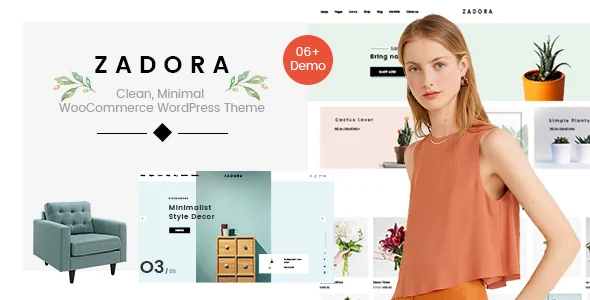Zadora - Clean, Minimal WooCommerce WordPress Theme WordPress theme homepage layout for a clean WooCommerce store