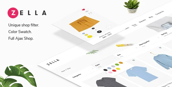 Zella - WooCommerce AJAX WordPress Theme - RTL support WordPress theme homepage layout for a clean WooCommerce store