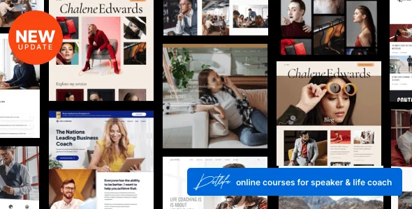 DotLife | Coaching Online Courses WordPress WordPress theme homepage layout for a business coaching education website